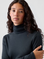 Gap Charcoal Grey Modern Turtle Neck Long Sleeve T-Shirt - Image 4 of 4