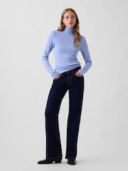 Gap Light Blue Modern Turtle Neck Long Sleeve T-Shirt - Image 3 of 4