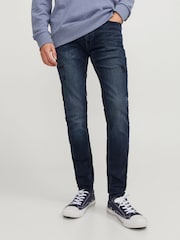 أزرق سماوي - جينز تلبيس سكيني Liam من Jack & Jones - صورة 1 من 7