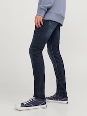 أزرق سماوي - جينز تلبيس سكيني Liam من Jack & Jones - صورة 3 من 7