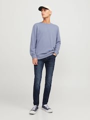 أزرق سماوي - جينز تلبيس سكيني Liam من Jack & Jones - صورة 4 من 7