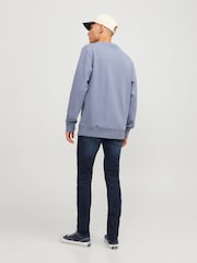 أزرق سماوي - جينز تلبيس سكيني Liam من Jack & Jones - صورة 5 من 7