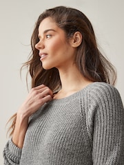 NOISY MAY Grey Long Sleeve Jumper Dress - Image 4 of 5