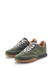 Moda in Pelle Green Aveline Textured Outsole Slim Trainers - Image 2 of 4