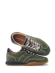 Moda in Pelle Green Aveline Textured Outsole Slim Trainers - Image 3 of 4