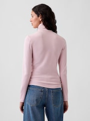 Gap Light Pink Modern Turtle Neck Long Sleeve T-Shirt - Image 2 of 3