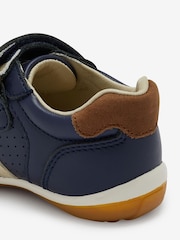 Navy Wide Fit (G) Touch Fastening Leather First Walker Baby Shoes - Image 4 of 5