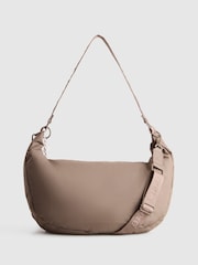 Nere Brown Coated Crescent Cross-Body Bag - Image 2 of 8