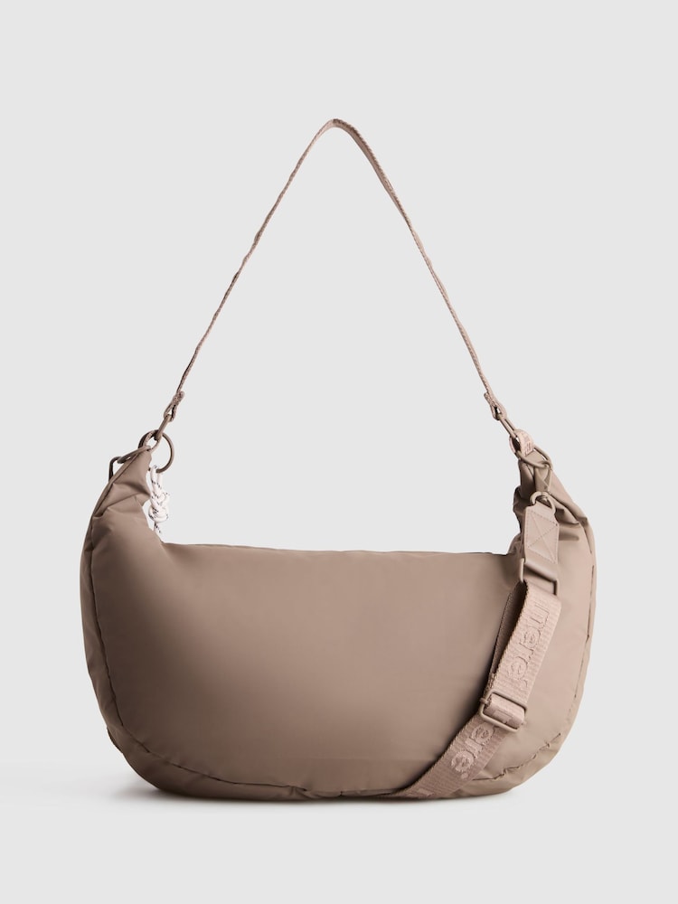 Nere Brown Coated Crescent Cross-Body Bag - Image 2 of 8