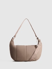 Nere Brown Coated Crescent Cross-Body Bag - Image 5 of 8
