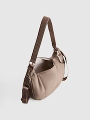 Nere Brown Coated Crescent Cross-Body Bag - Image 8 of 8