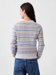 Gap Cream Fair Isle CashSoft Crew Jumper - Image 2 of 4