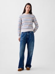 Gap Cream Fair Isle CashSoft Crew Jumper - Image 3 of 4