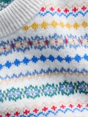 Gap Cream Fair Isle CashSoft Crew Jumper - Image 4 of 4