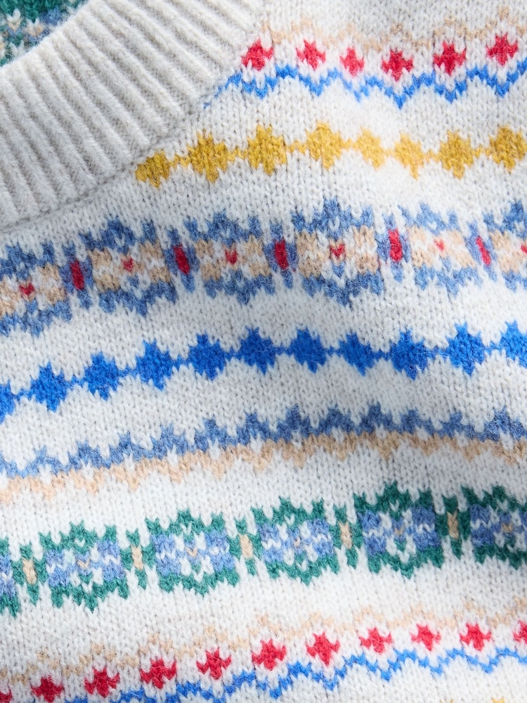 Gap Cream Fair Isle CashSoft Crew Jumper - Image 4 of 4 Gap Cream Fair Isle CashSoft Crew Jumper - Image 4 of 4