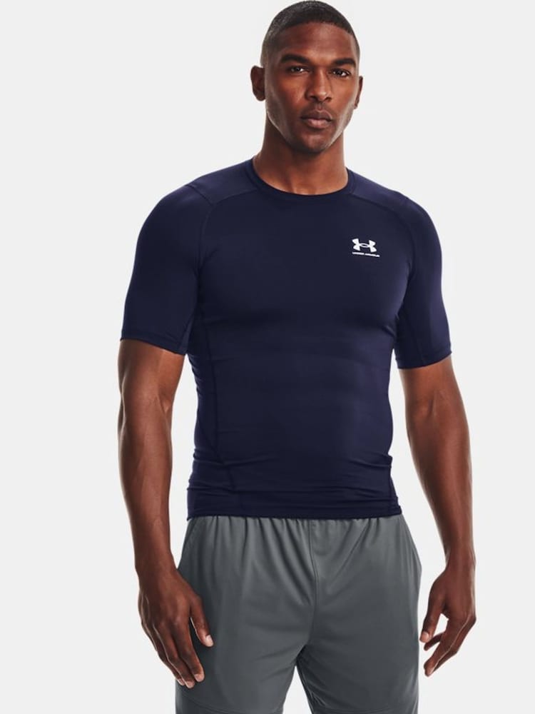 Under Armour Navy/White HeatGear Base Layer T-Shirt - Image 1 of 3