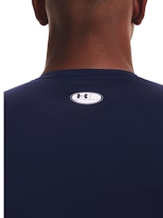 Under Armour Navy/White HeatGear Base Layer T-Shirt - Image 2 of 3