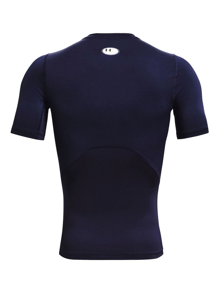 Under Armour Navy/White HeatGear Base Layer T-Shirt - Image 3 of 3