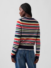 Gap Multi Stripe CashSoft Crew Jumper - Image 2 of 4