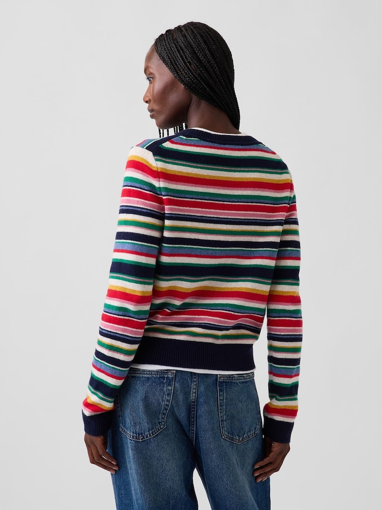Gap Multi Stripe CashSoft Crew Jumper - Image 2 of 4 Gap Multi Stripe CashSoft Crew Jumper - Image 2 of 4