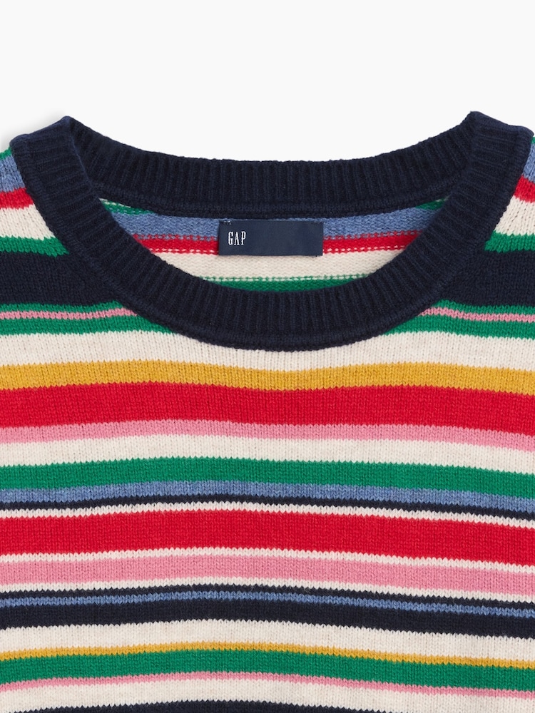 Gap Multi Stripe CashSoft Crew Jumper - Image 4 of 4 Gap Multi Stripe CashSoft Crew Jumper - Image 4 of 4