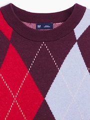 Suéter oversize de rombos CashSoft de Gap - Imagen 4 de 4