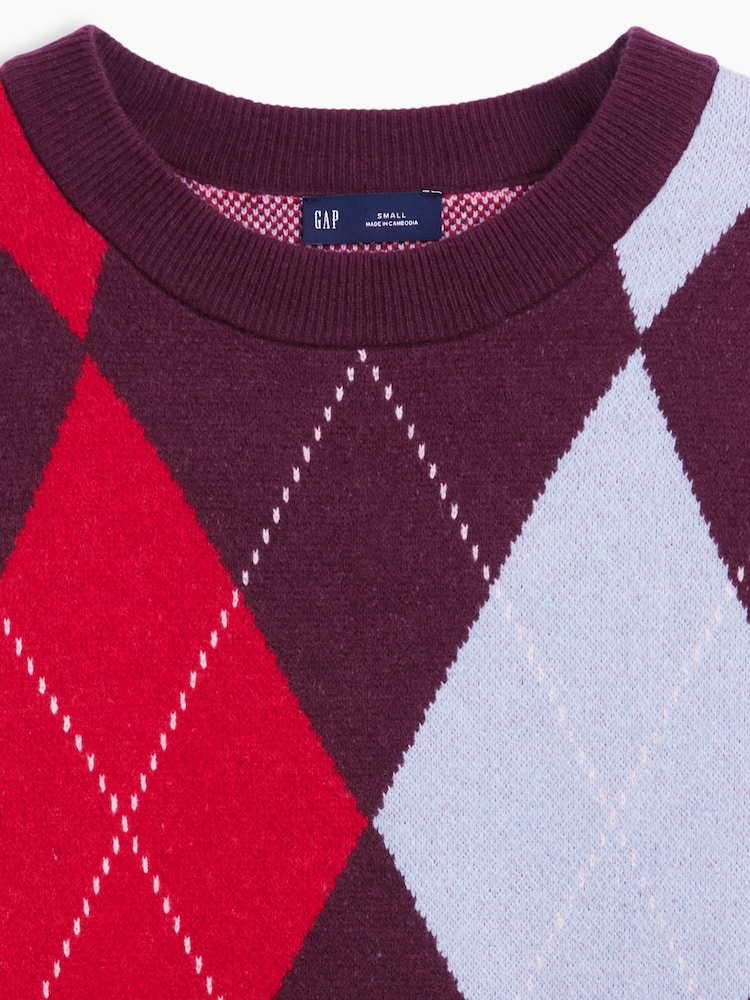 Suéter oversize de rombos CashSoft de Gap - Imagen 4 de 4