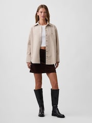 Gap Beige Corduroy Oversized Shirt - Image 3 of 4
