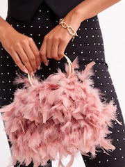 Pink Feather Bag - Image 5 of 10