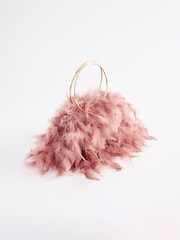 Pink Feather Bag - Image 6 of 10