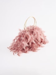 Pink Feather Bag - Image 7 of 10