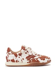 Moda in Pelle Brown Aveline Textured Outsole Slim Trainers - Image 1 of 4