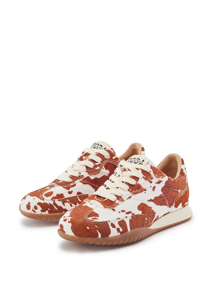 Moda in Pelle Brown Aveline Textured Outsole Slim Trainers - Image 2 of 4 Moda in Pelle Brown Aveline Textured Outsole Slim Trainers - Image 2 of 4