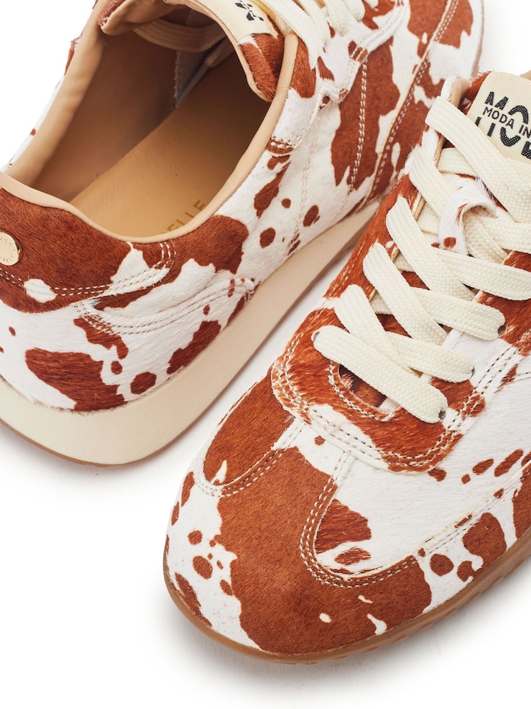 Moda in Pelle Brown Aveline Textured Outsole Slim Trainers - Image 4 of 4 Moda in Pelle Brown Aveline Textured Outsole Slim Trainers - Image 4 of 4