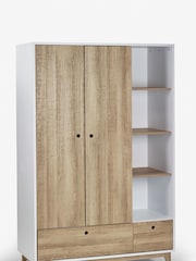 White/Wood Effect Parker Kids Wardrobe - Image 6 of 8