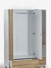 White/Wood Effect Parker Kids Wardrobe - Image 9 of 9