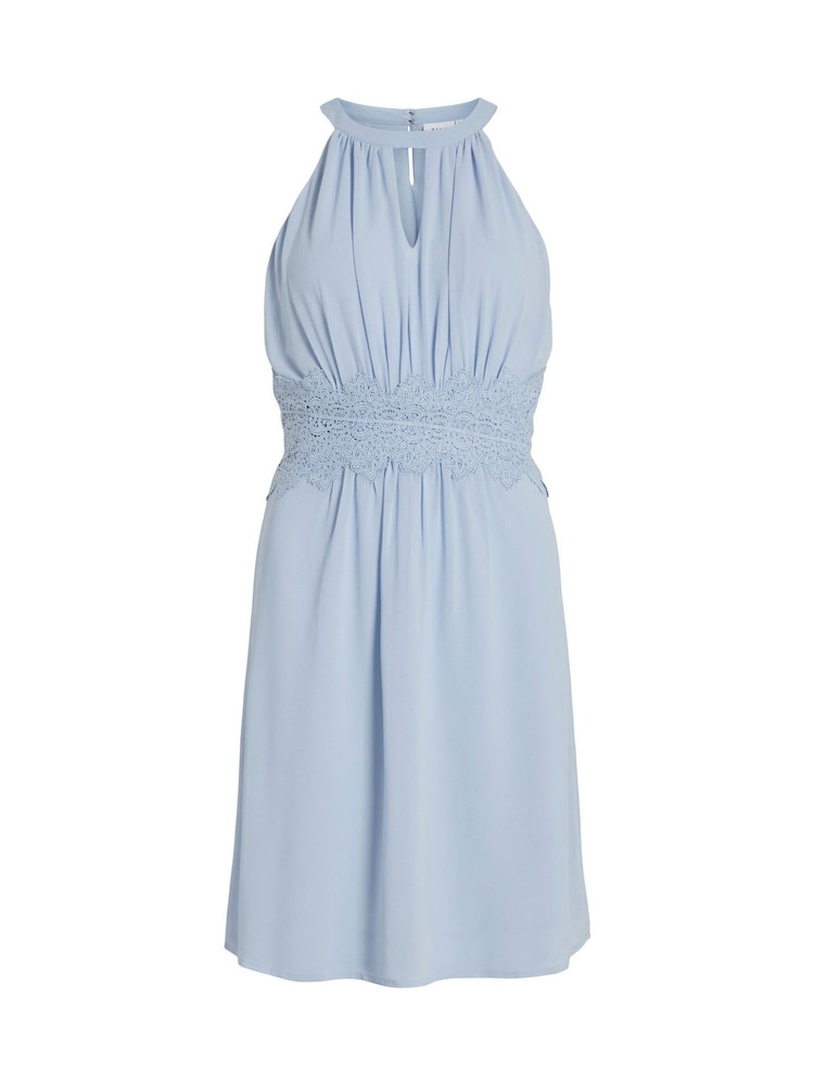 VILA Blue Halterneck Occassion Dress - Image 6 of 6