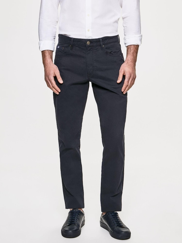 Hackett Blue Trinity 5 Pocket Trousers - Image 1 of 4