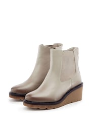 Nude - Moda in Pelle Parth Wedge Chelsea Ankle Boots - Bild 3 von 5