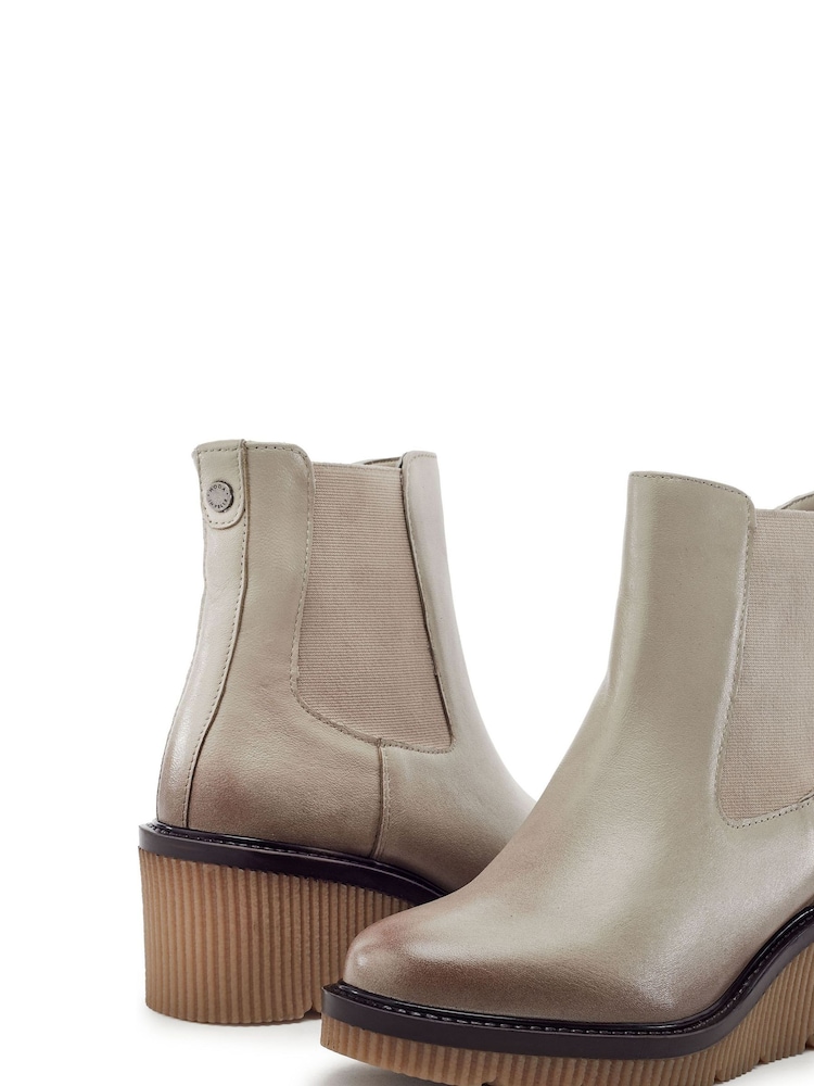 Nude - Moda in Pelle Parth Wedge Chelsea Ankle Boots - Bild 5 von 5