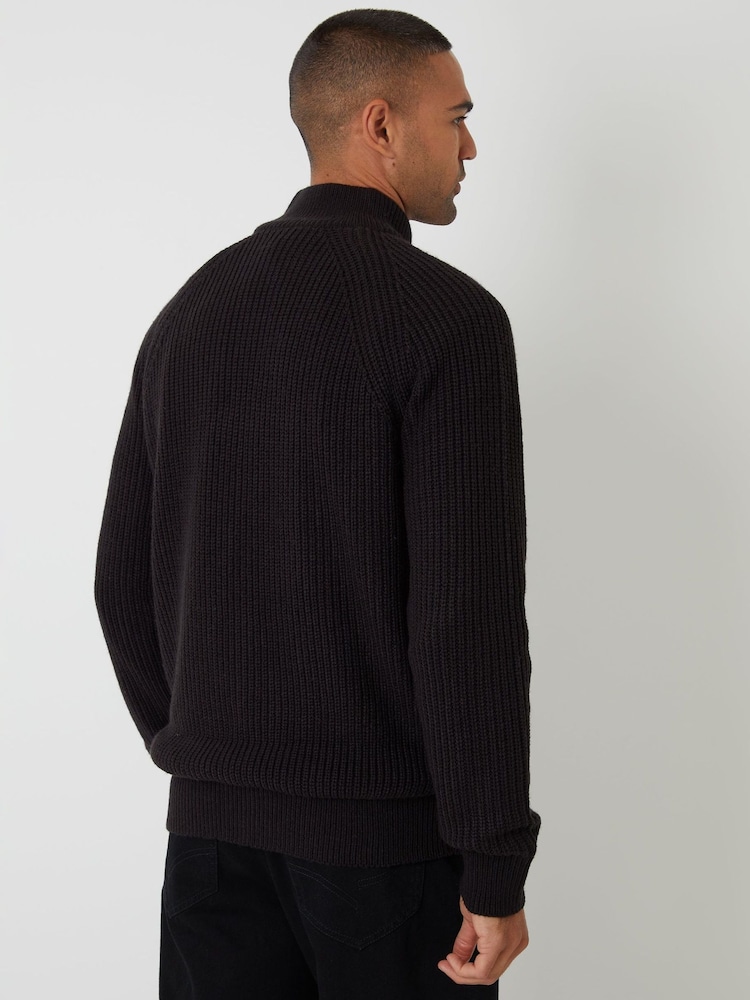 Threadbare Black Zip Up Microfleece Lined Cardigan - Image 2 of 5 Threadbare Black Zip Up Microfleece Lined Cardigan - Image 2 of 5