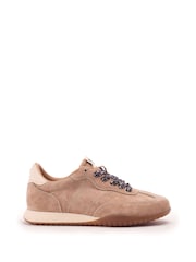 Moda in Pelle Natural Aveline Textured Outsole Slim Trainers - Image 1 of 4
