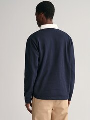 GANT Evening Blue Shield Rugby 100% Cotton Shirt - Image 2 of 5