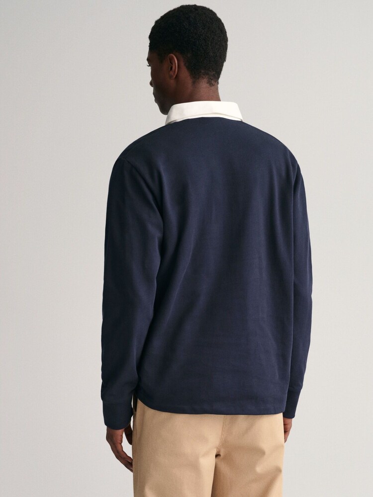 GANT Evening Blue Shield Rugby 100% Cotton Shirt - Image 2 of 5