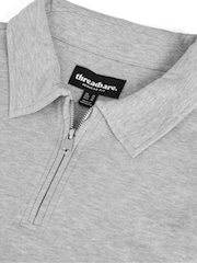 Threadbare Grey Quarter Zip Collared Sweatshirt - Image 5 of 5