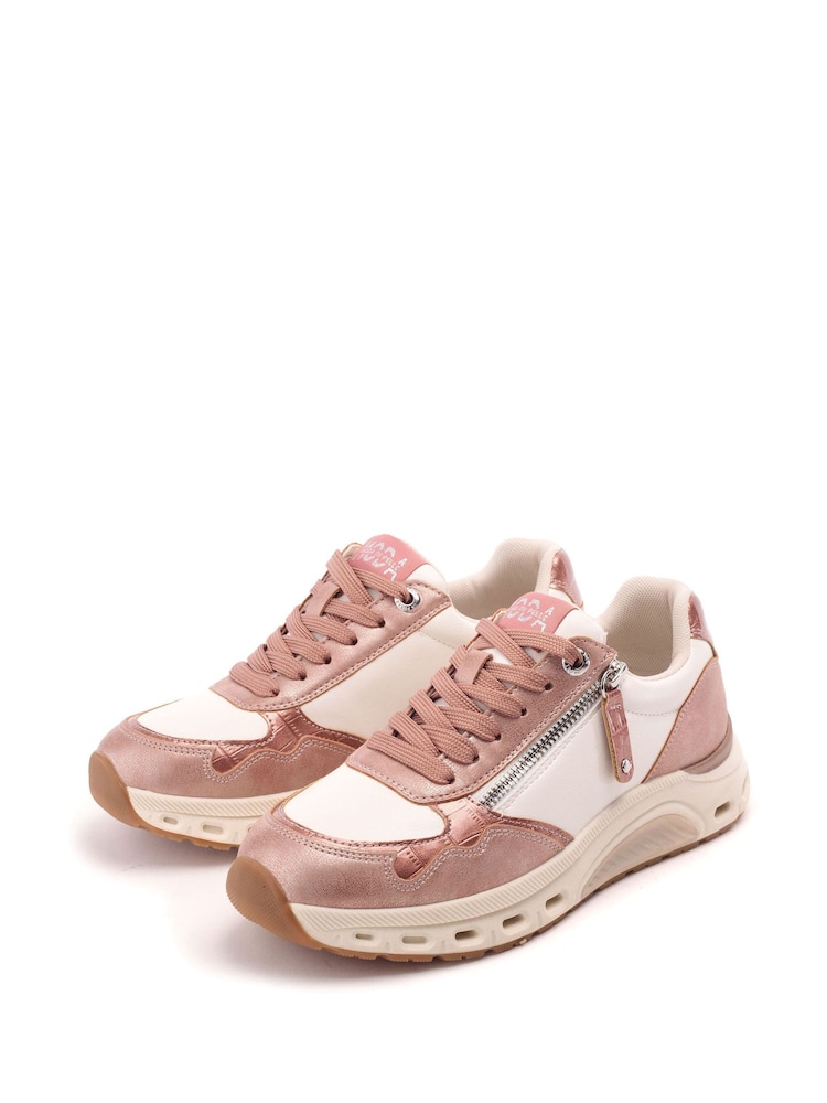 Moda in Pelle Pink Cloudie Sporty Runner Trainers - Image 2 of 3 Moda in Pelle Pink Cloudie Sporty Runner Trainers - Image 2 of 3