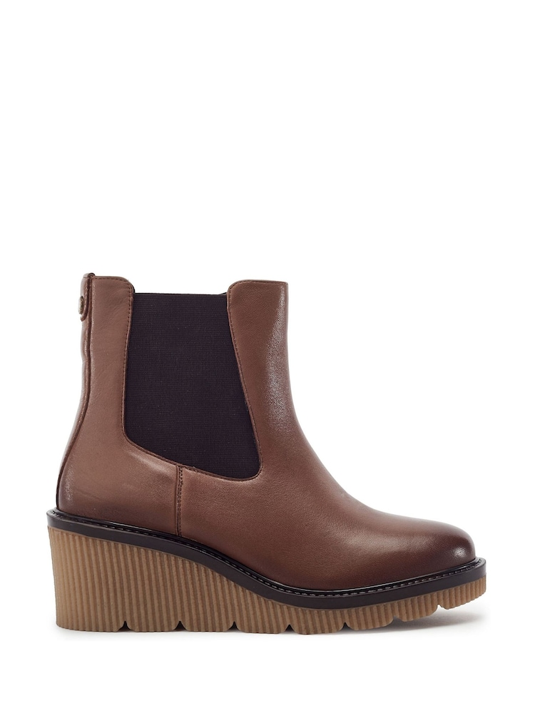 브라운 - Moda in Pelle Parth Wedge Chelsea Ankle Boots - 4의 이미지 1