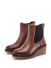 브라운 - Moda in Pelle Parth Wedge Chelsea Ankle Boots - 4의 이미지 2
