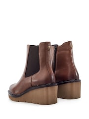브라운 - Moda in Pelle Parth Wedge Chelsea Ankle Boots - 4의 이미지 3