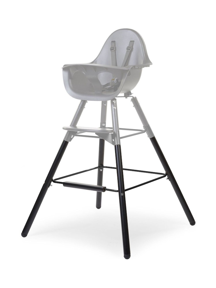 Childhome Evolu Black 2 Extra Long Highchair Legs and Footstool - Image 1 of 4